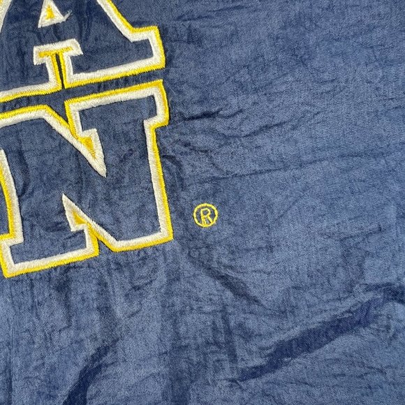 VTG 90s Nike Michigan Wolverines Jacket Small Blue Yellow Stitch Full Zip Coat - Picture 12 of 16